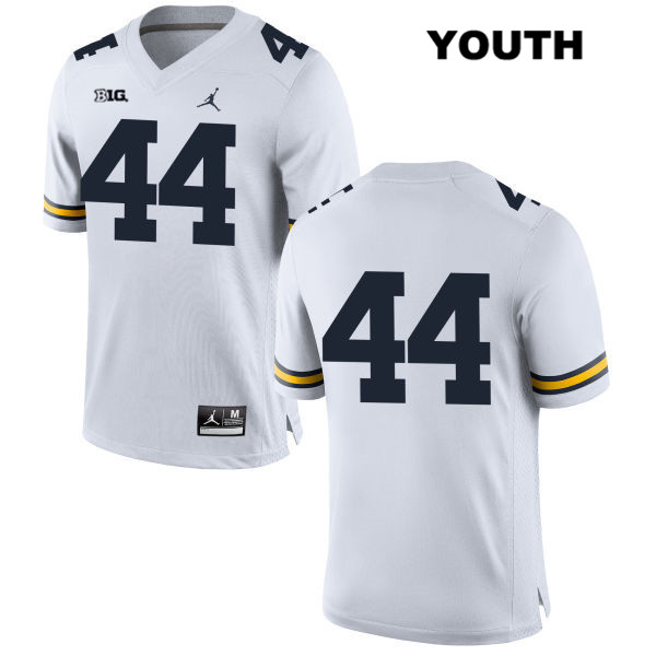 Youth NCAA Michigan Wolverines Cameron McGrone #44 No Name White Jordan Brand Authentic Stitched Football College Jersey EA25L71RO